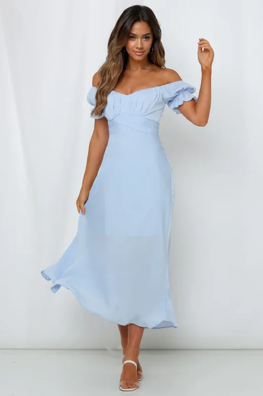 Step into style with our women’s clothing collection   Sky Child Maxi Dress Steel Blue