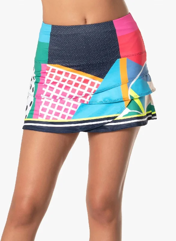 Designer-inspired women’s fashion at affordable prices   Double Hit Scalloped Skort In Multi-Colored