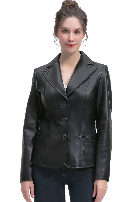 Chic for every occasion and style   BGSD Women Norah Lambskin Leather Blazer Jacket