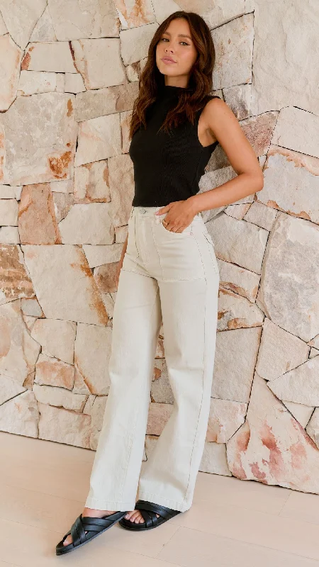 Fashionable women’s clothing that makes you shine   Abrand High & Wide - Milk