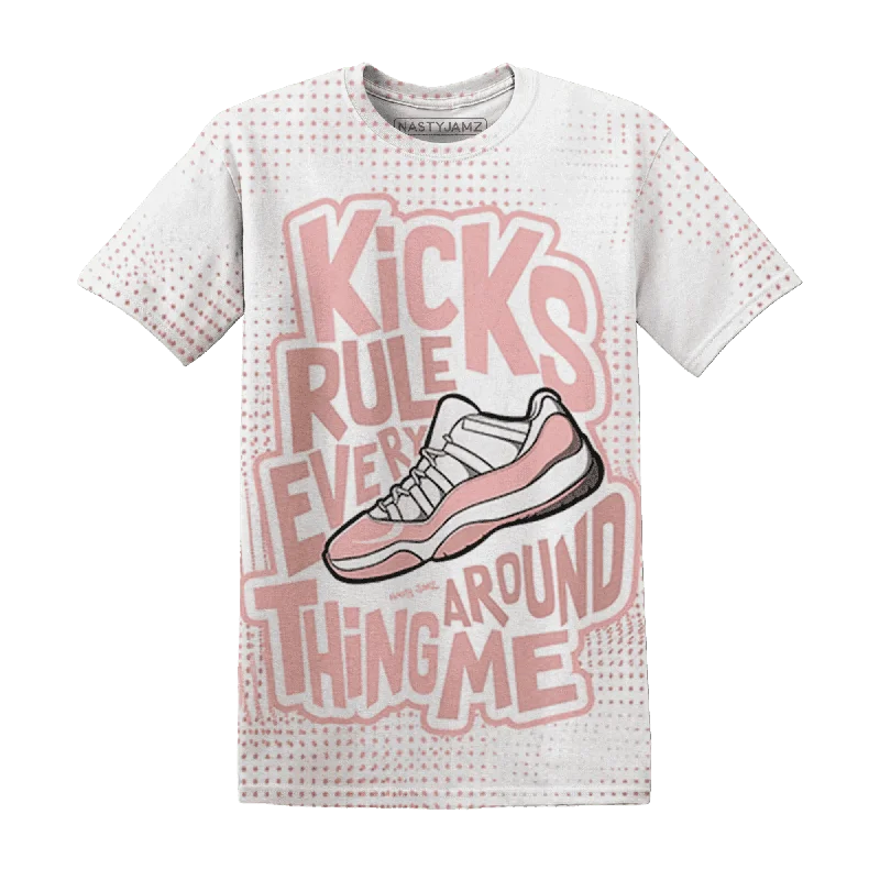 NastyJamz Low Legend Pink 11s T Shirt Match Kicks Rule 3D All-Over Print