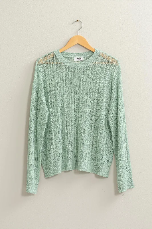 Alix Drop Shoulder Sweater in Mint