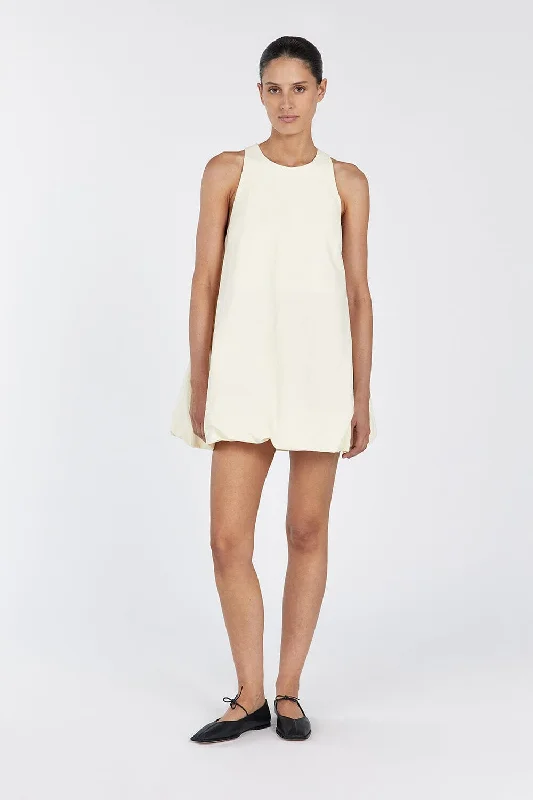 RENEE BUTTER HIGH NECK MINI DRESS