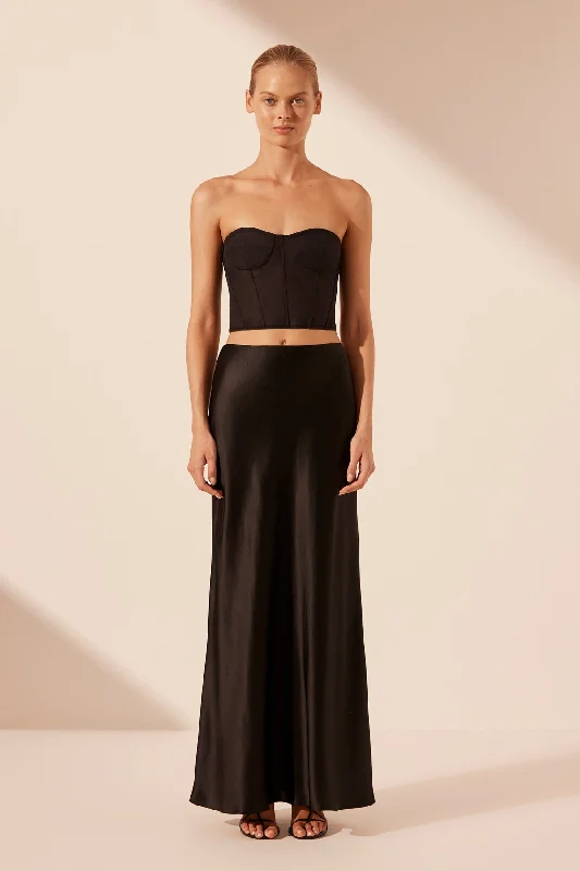 SAVANNA MAXI SKIRT - BLACK