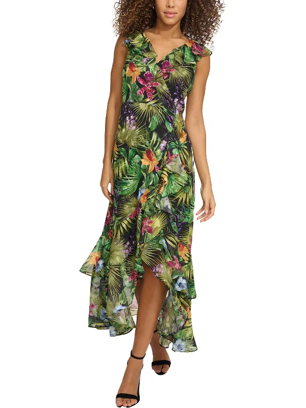 Everyday essentials for a stylish wardrobe   Womens Chiffon Faux Wrap Evening Dress