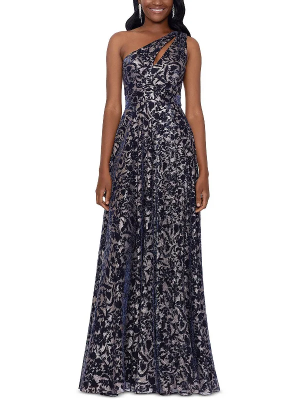 Affordable stylish women’s fashion collection   Womens Metallic Floral Evening Dress