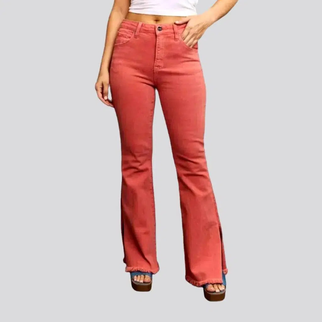 Essential women’s clothing for every season   Bootcut women's slit-raw-hem jeans